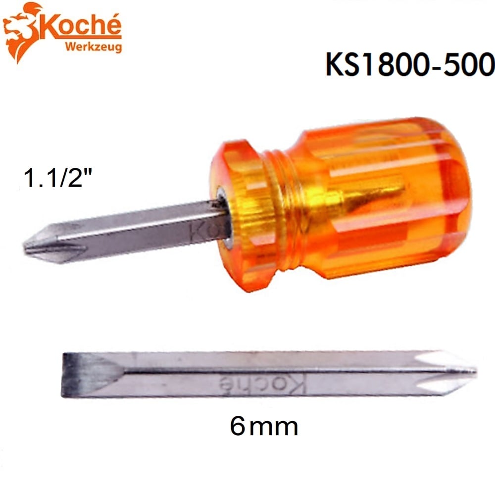 SKI - สกี จำหน่ายสินค้าหลากหลาย และคุณภาพดี | KOCHE ไขควงสลับ 1.1/2นิ้ว-แกน 6 mm #KS-1800-500